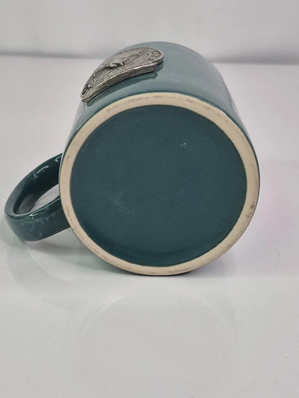Operation Enduring Freedom Bagram Afghanistan Mug with Metal Insignia.